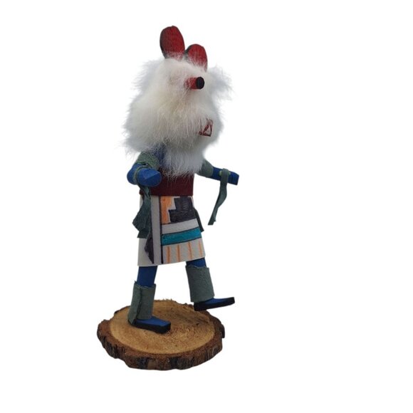 Kachina Handmade Doll Signed 7 Inch Bear AM Native American Indian Art Wood - Picture 10 of 10